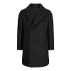 Arden DB Herringbone Wool Coat Black