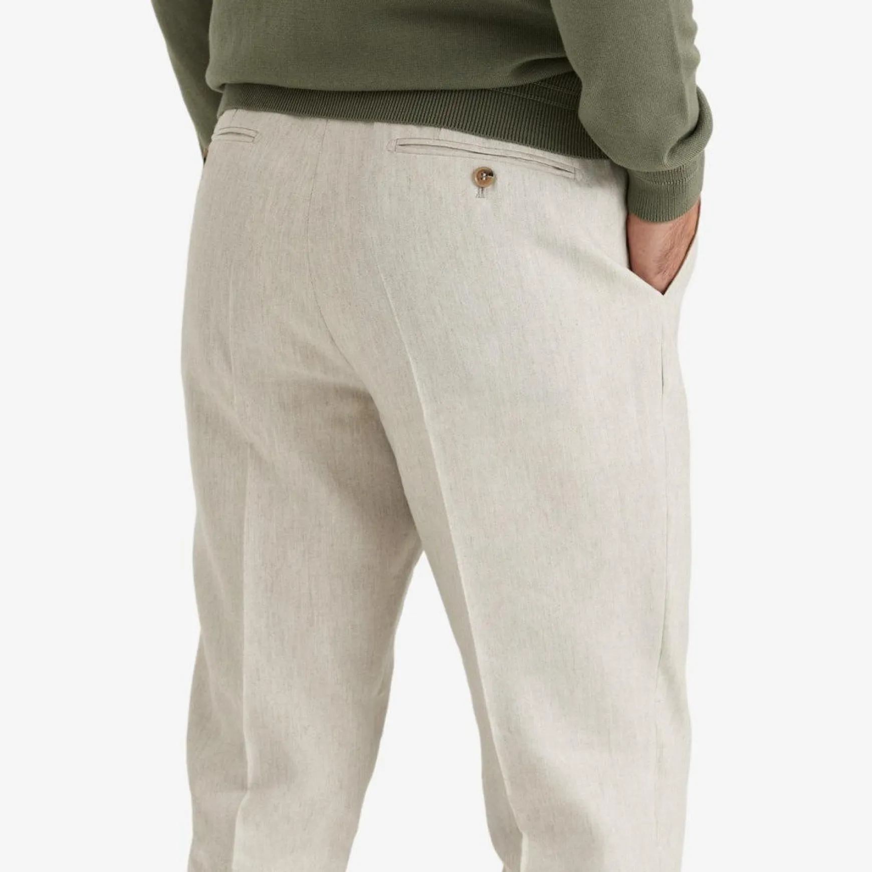 Bobby Linen Suit Trousers Khaki