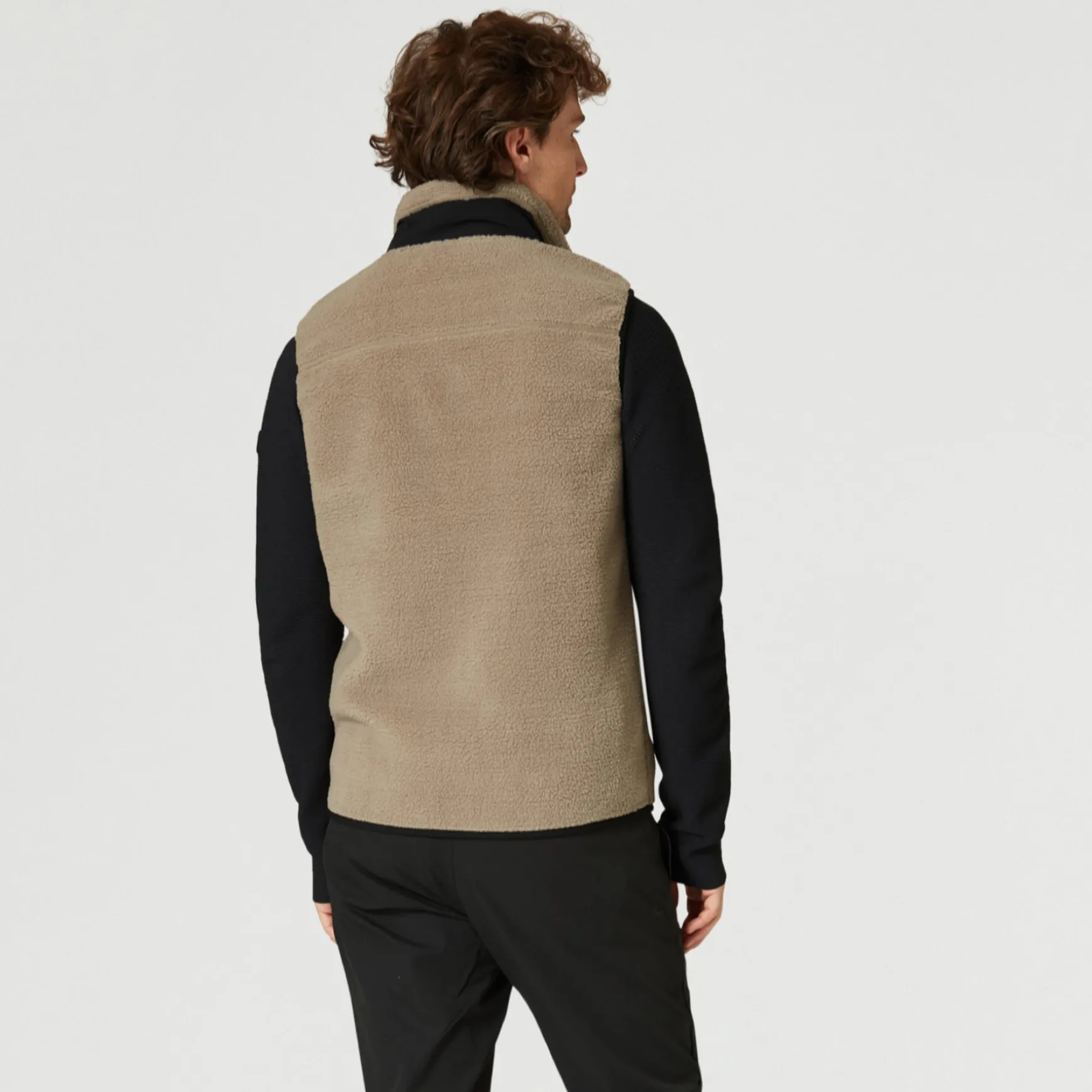 Bowman Pile Zip Vest Sand