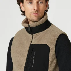 Bowman Pile Zip Vest Sand