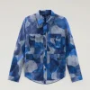 Camo Overshirt Royal Blue