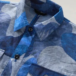 Camo Overshirt Royal Blue