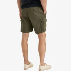 Cargo Linen Shorts Olive