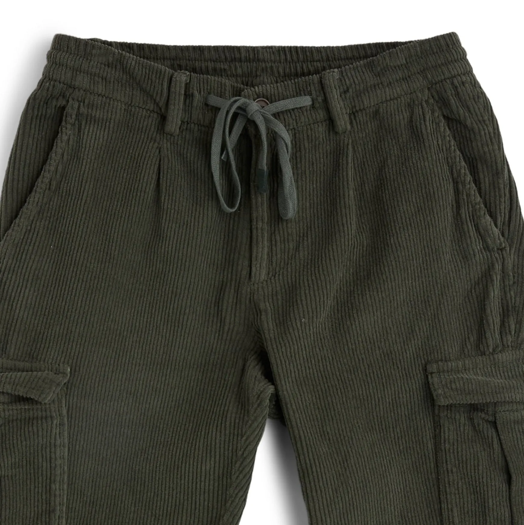 Corduroy Cargo Trousers Green