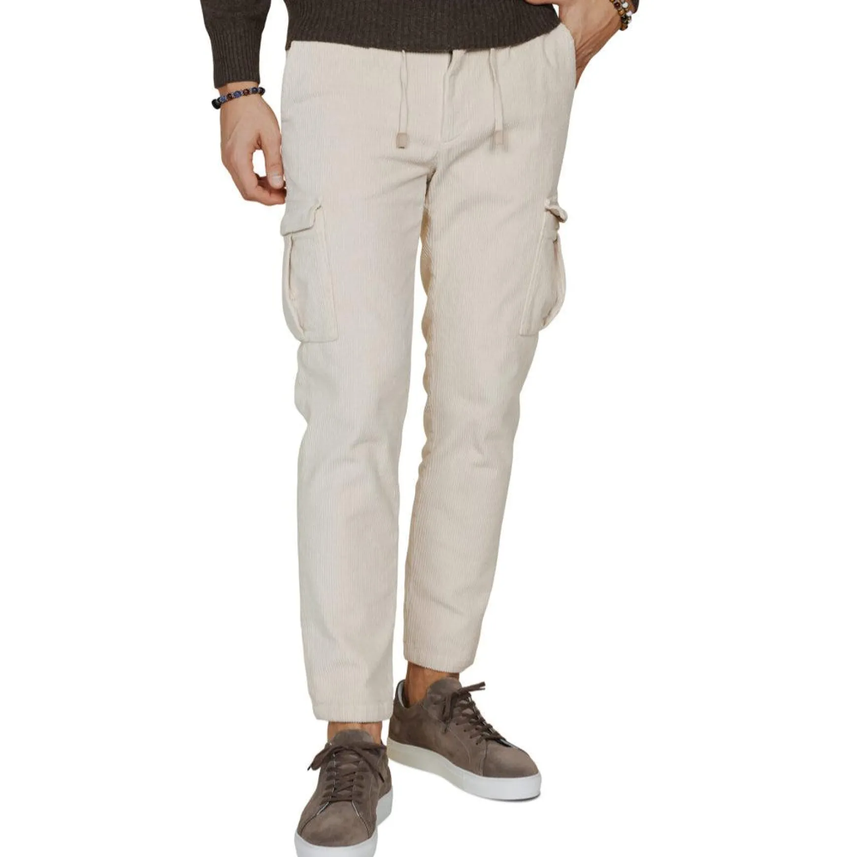 Corduroy Cargo Trousers Sand