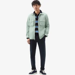 Crinckle Overshirt Sage Green