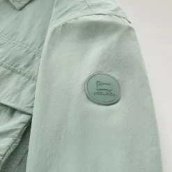Crinckle Overshirt Sage Green
