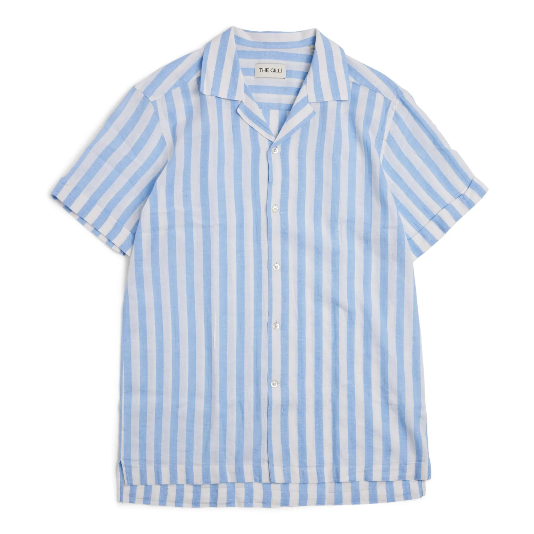 Cuba Linen Shirt Blue Stripe
