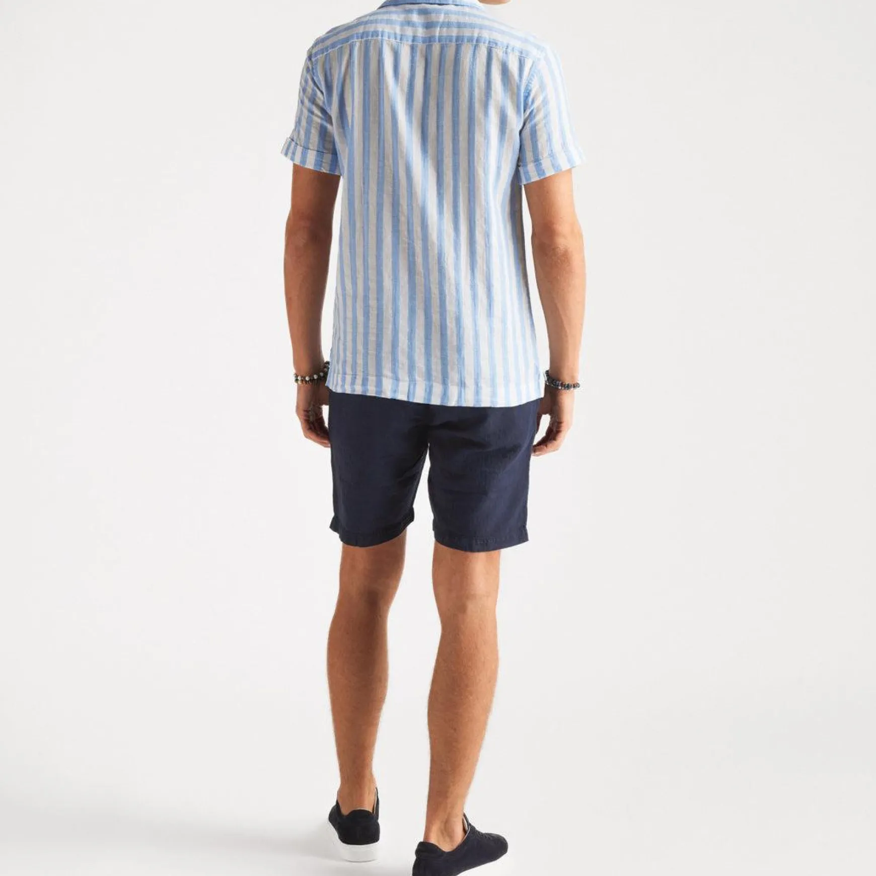 Cuba Linen Shirt Blue Stripe