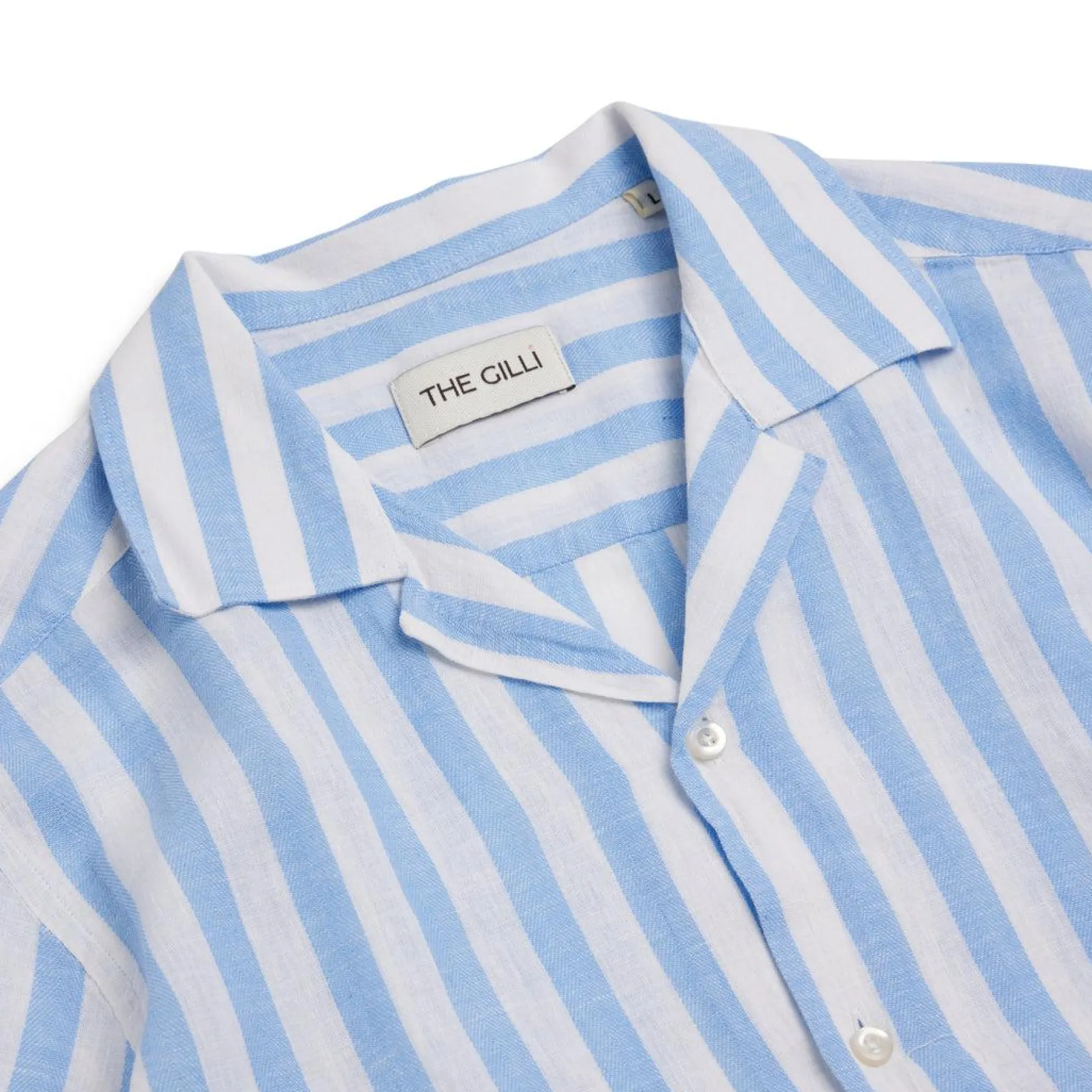 Cuba Linen Shirt Blue Stripe