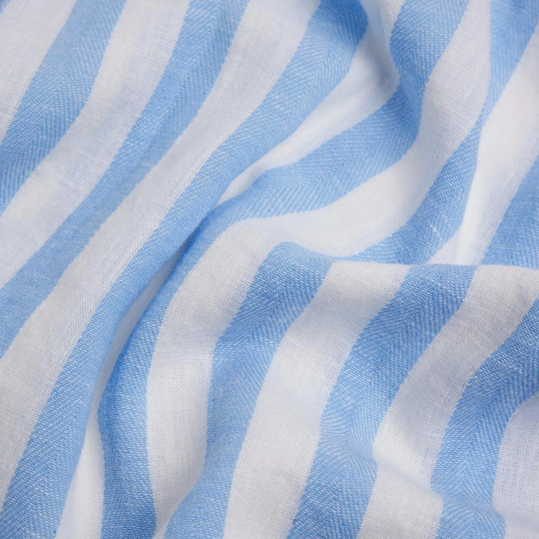 Cuba Linen Shirt Blue Stripe