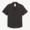 Cuba Waffle Shirt Nearly Black
