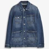 Denim Shirt Jacket Blue