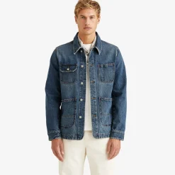 Denim Shirt Jacket Blue
