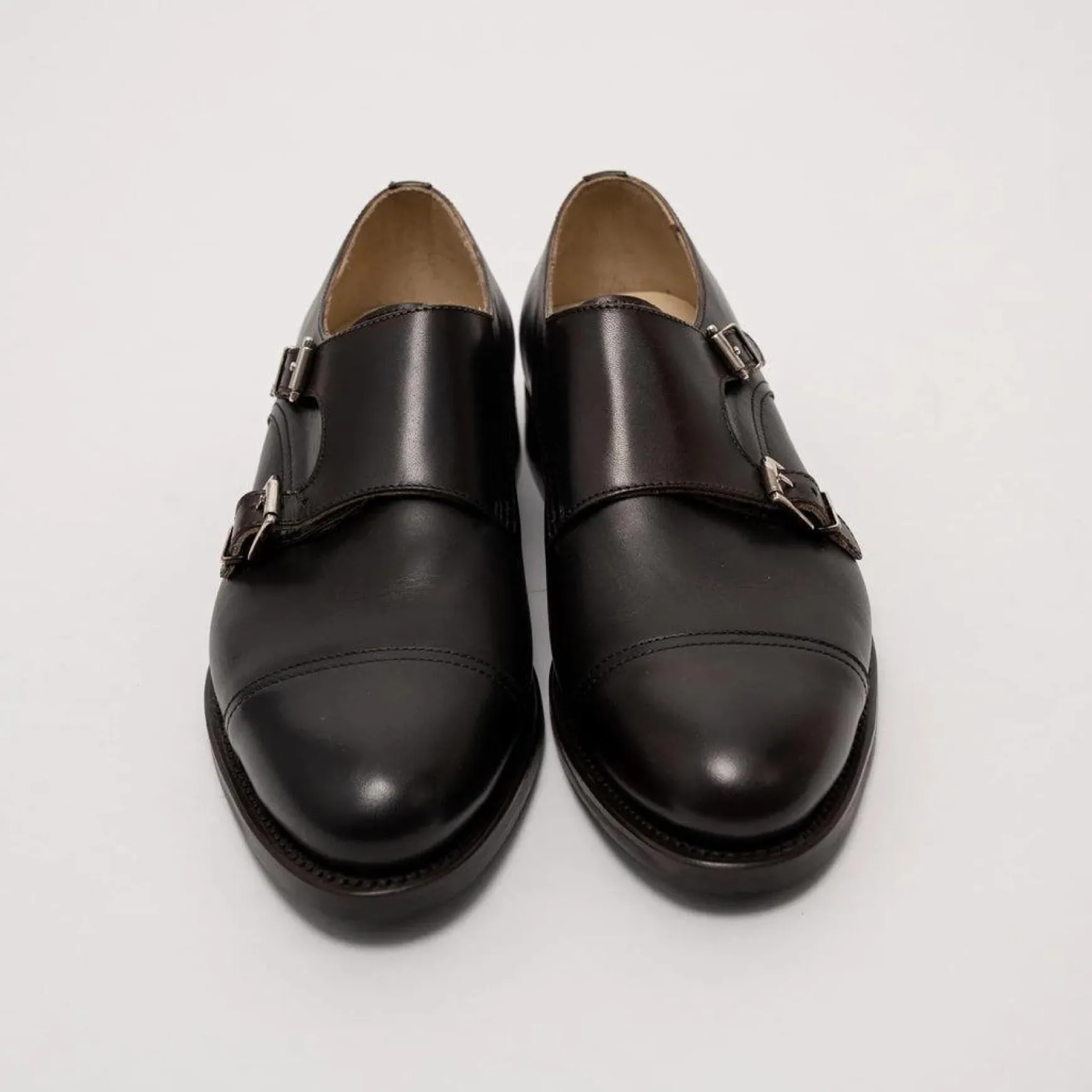 Double Monk Shoes Brown Calf