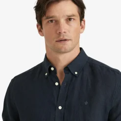 Douglas Linen Shirt Navy