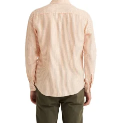 Douglas Linen Stripe Shirt Oransje