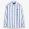 Douglas Striped Linen Shirt Blue