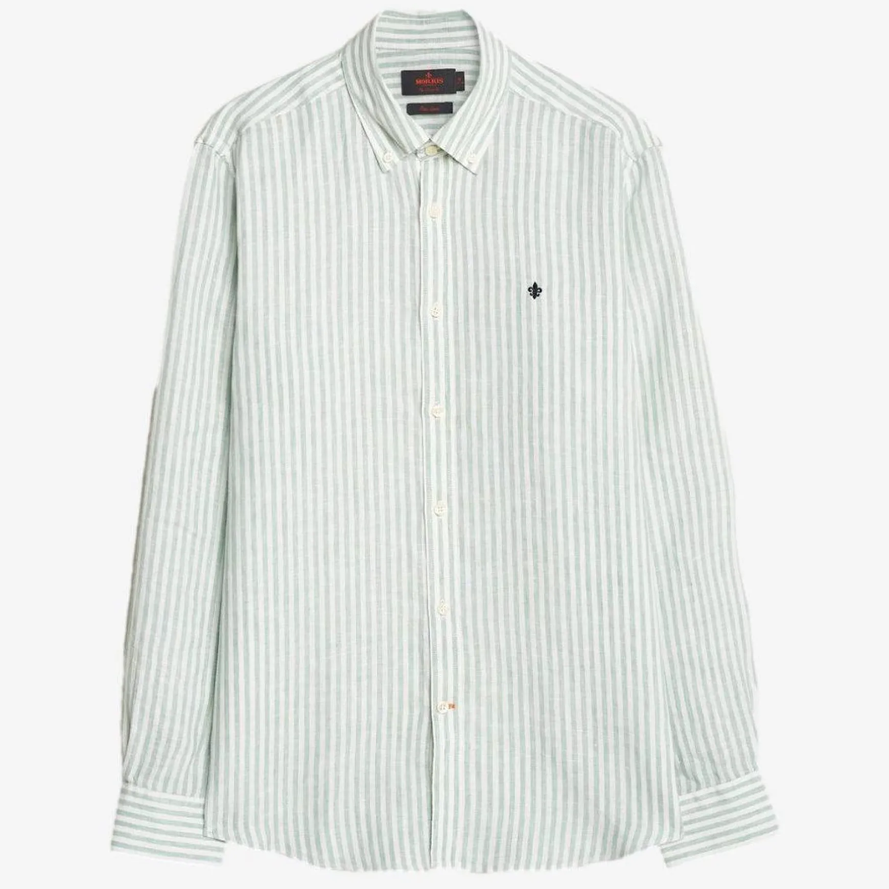 Douglas Striped Linen Shirt Green