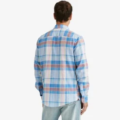 Happy Linen Check Shirt Blue