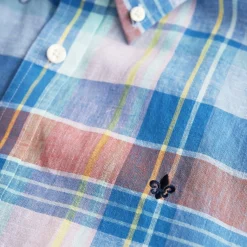 Happy Linen Check Shirt Blue