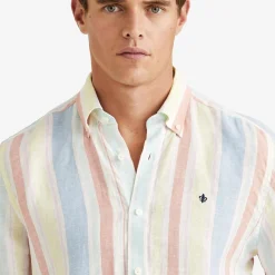 Happy Linen Stripe Shirt Yellow