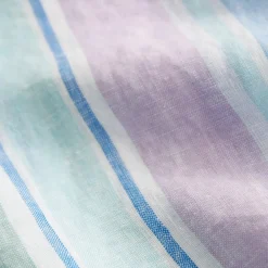 Happy Linen Stripe Shirt Turquoise