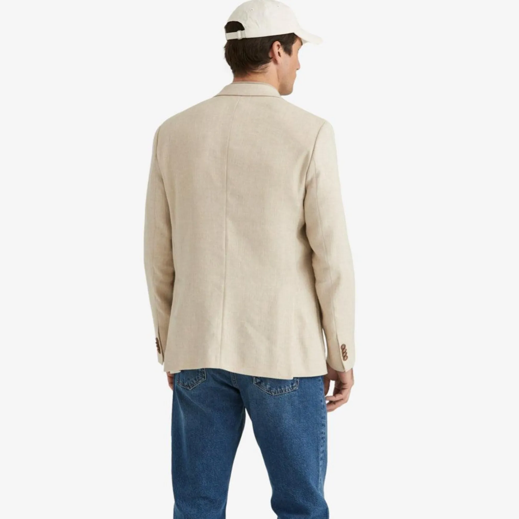 Hayes Herringbone Blazer Khaki