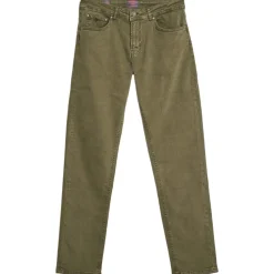 James Brushed 5-pocket Bukse Oliven