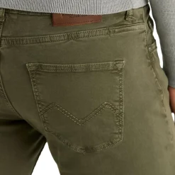James Brushed 5-pocket Bukse Oliven