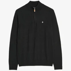 John Merino Half Zip Black