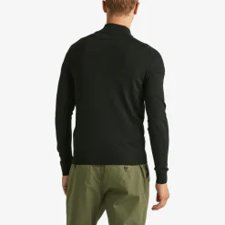 John Merino Half Zip Black