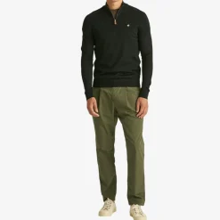 John Merino Half Zip Black