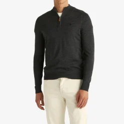 John Merino Half Zip Dark Grey