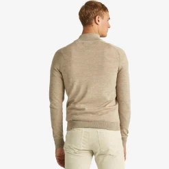 John Merino Half Zip Khaki