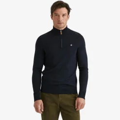 John Merino Half Zip Navy