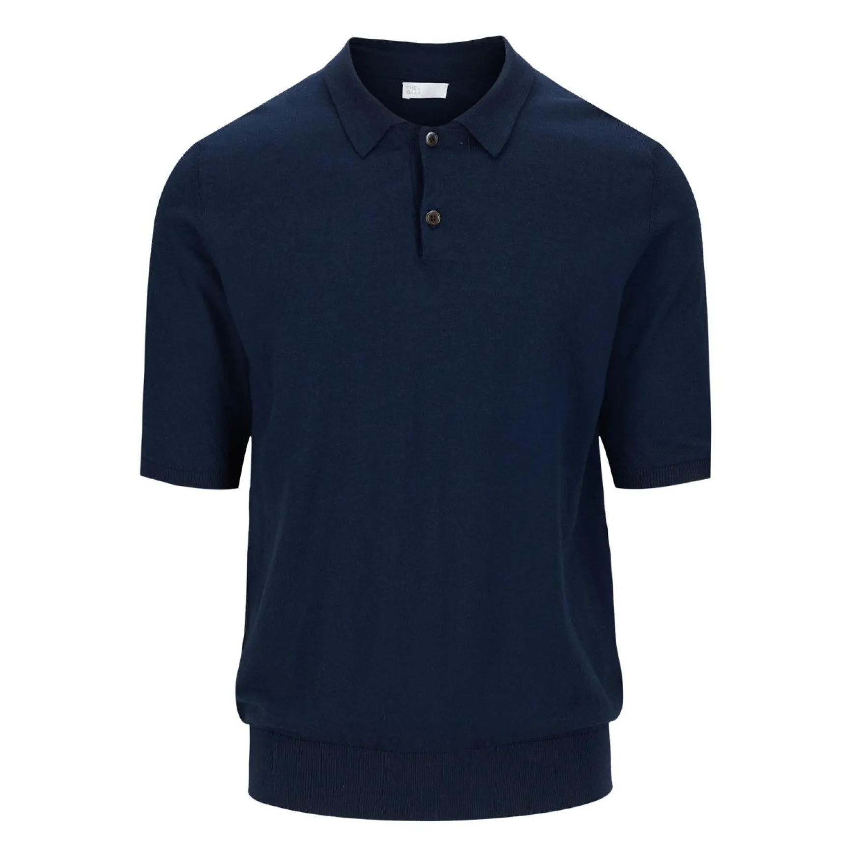 Knitted Short Sleeve Polo Dark Navy