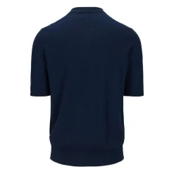 Knitted Short Sleeve Polo Dark Navy