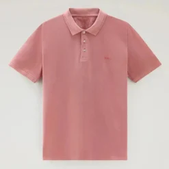 Mackinack Stretch Cotton Polo Coral