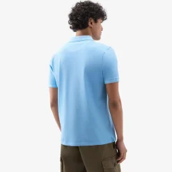 Mackinack Stretch Cotton Polo Blue