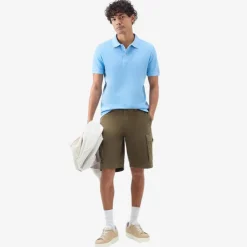Mackinack Stretch Cotton Polo Blue