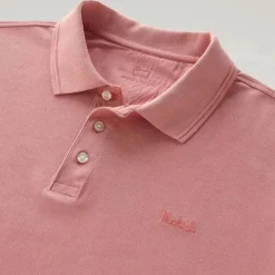 Mackinack Stretch Cotton Polo Coral