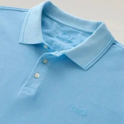 Mackinack Stretch Cotton Polo Blue