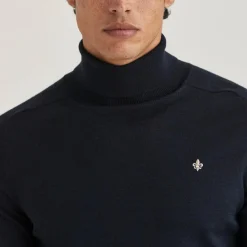 Merino Roller Neck Navy