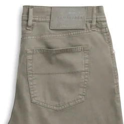 Michelangelo 5-pocket Bull Cotton Trousers Aloe