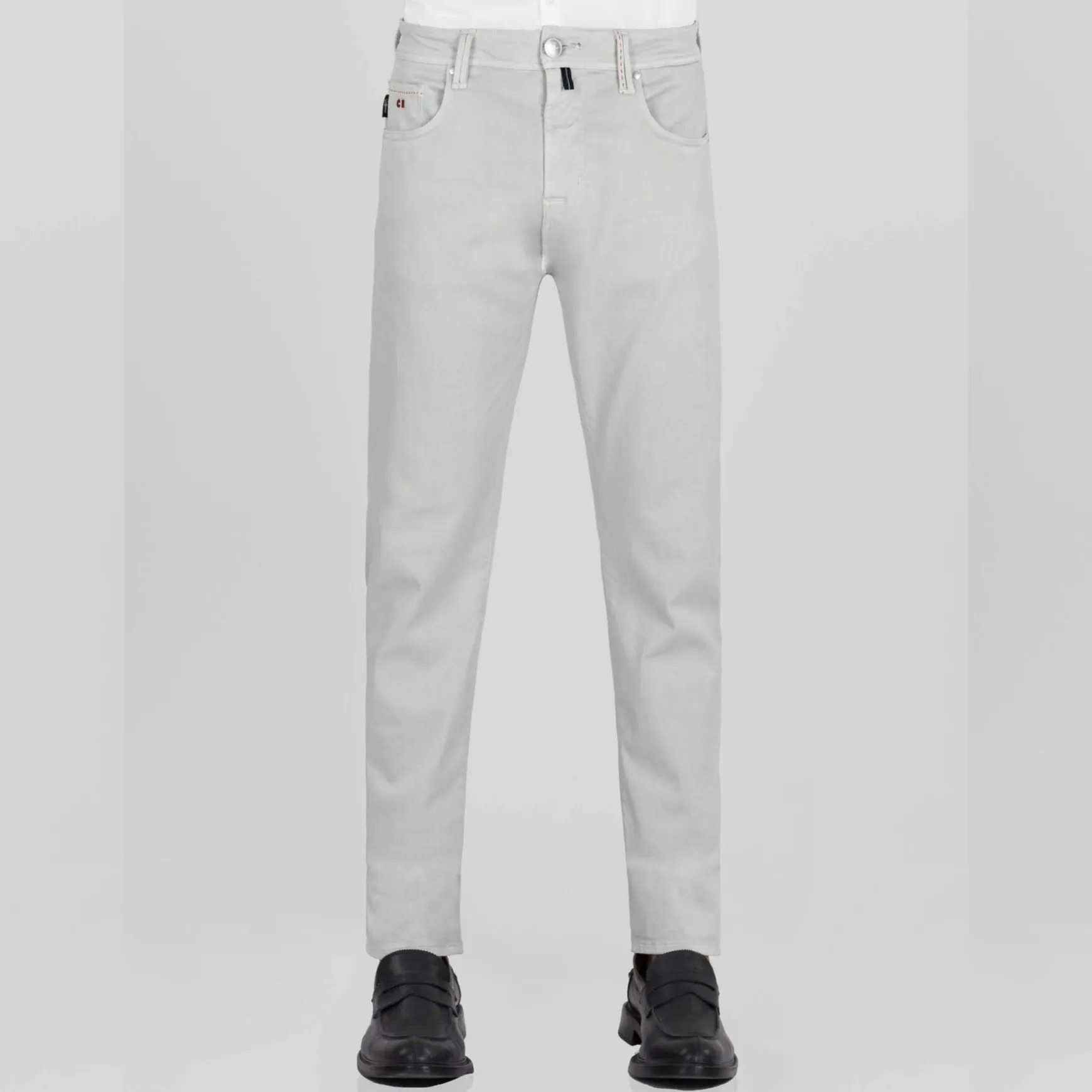 Michelangelo Stretch Gabardine 5-pocket Sea Foam