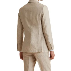 Mike Linen Suit Jacket Khaki