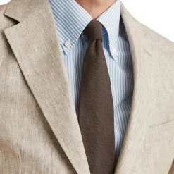 Mike Linen Suit Jacket Khaki