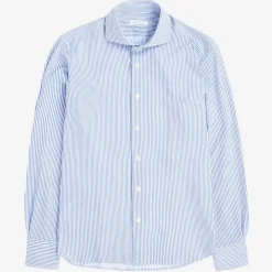Orian Active Stretch Shirt Blue Striped