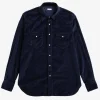 Orian Corduroy Western Shirt Navy